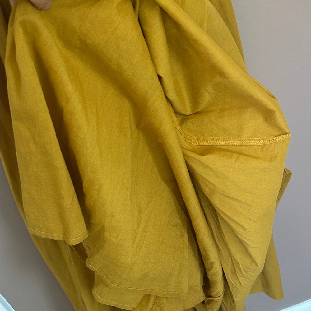 NWT Chakeris Charleston Yellow Flowy Cut out Maxi Dress Off the Shoulder Size S - Picture 12 of 15